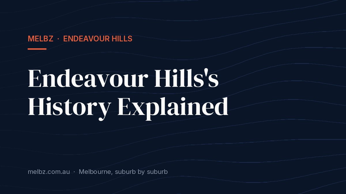 Title card: Endeavour Hills's History Explained