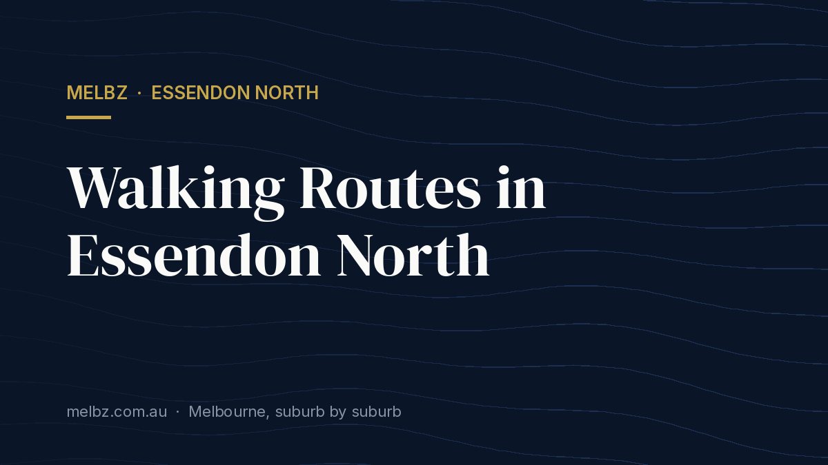 Title card: Walking Routes in Essendon North