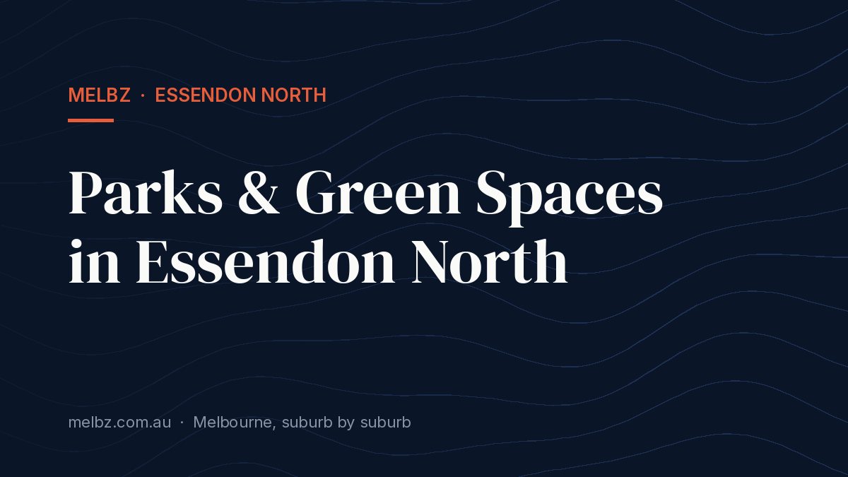 Title card: Parks & Green Spaces in Essendon North