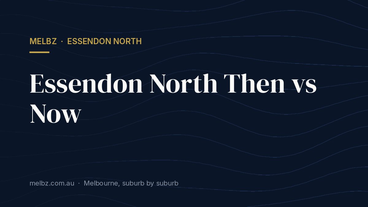 Title card: Essendon North Then vs Now