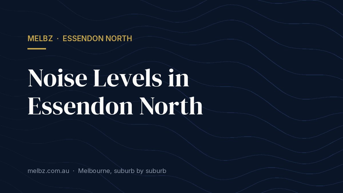 Title card: Noise Levels in Essendon North
