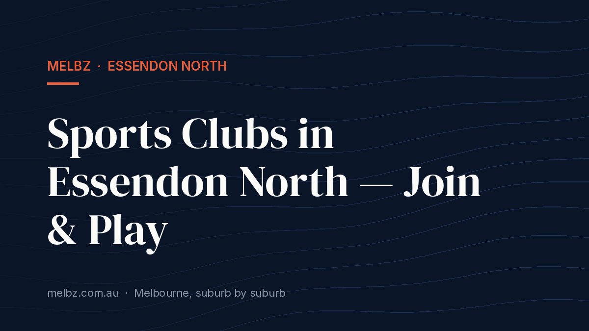 Title card: Sports Clubs in Essendon North — Join & Play