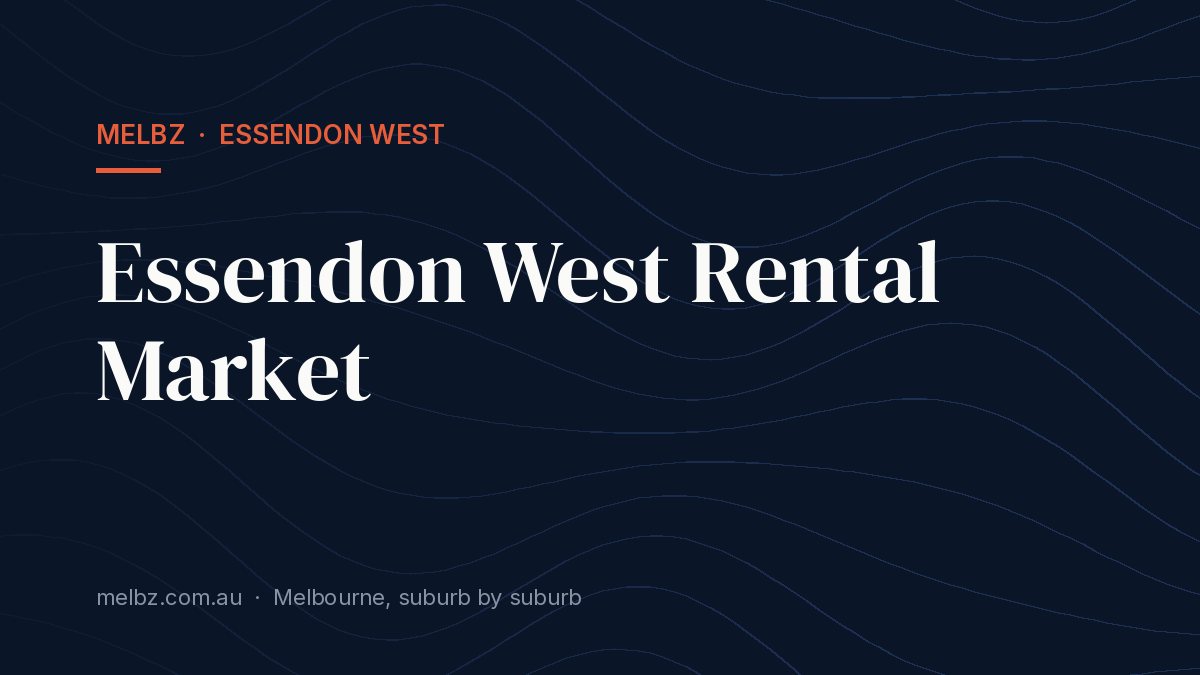 Title card: Essendon West Rental Market