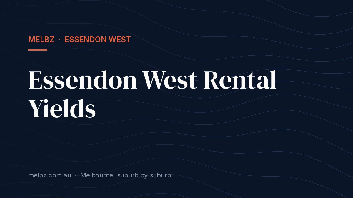 Title card: Essendon West Rental Yields