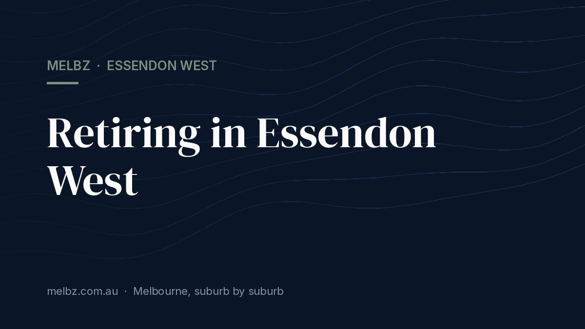 Title card: Retiring in Essendon West