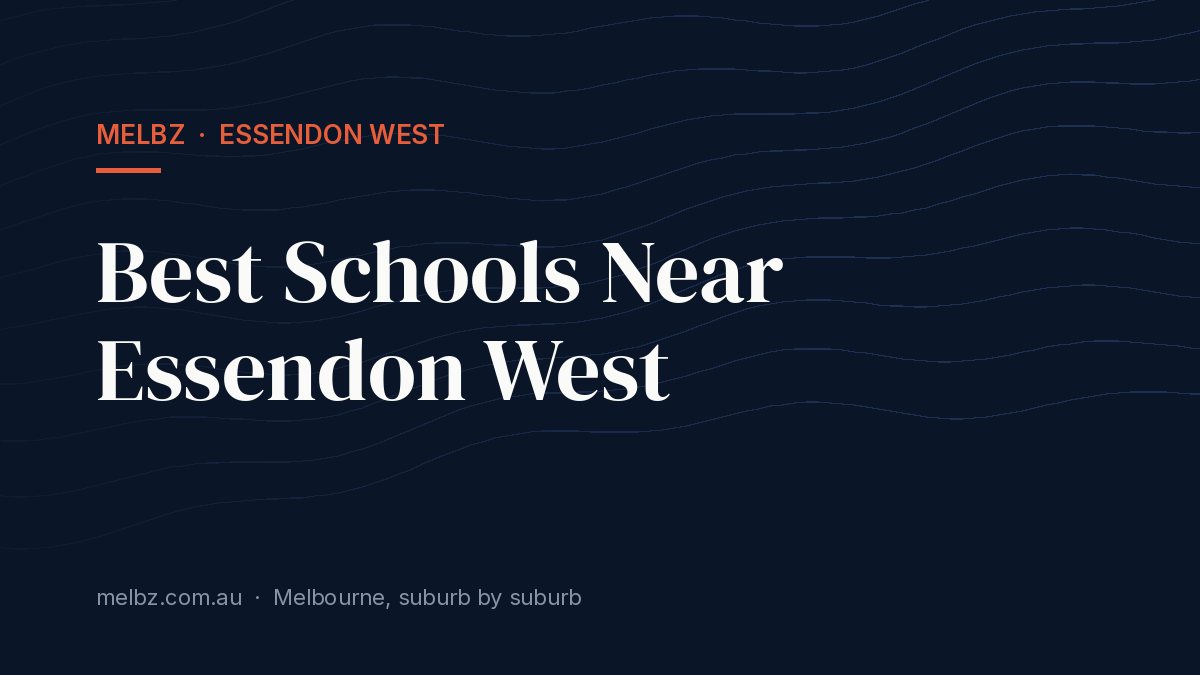Title card: Best Schools Near Essendon West