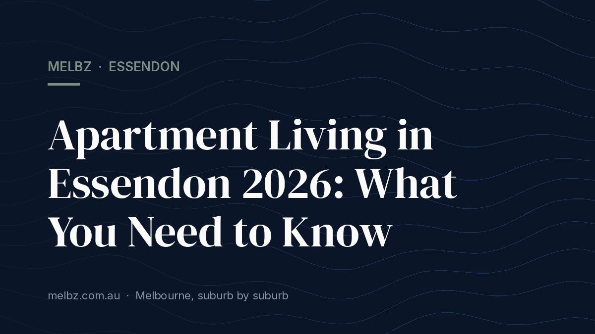 Title card: Apartment Living in Essendon 2026: What You Need to Know