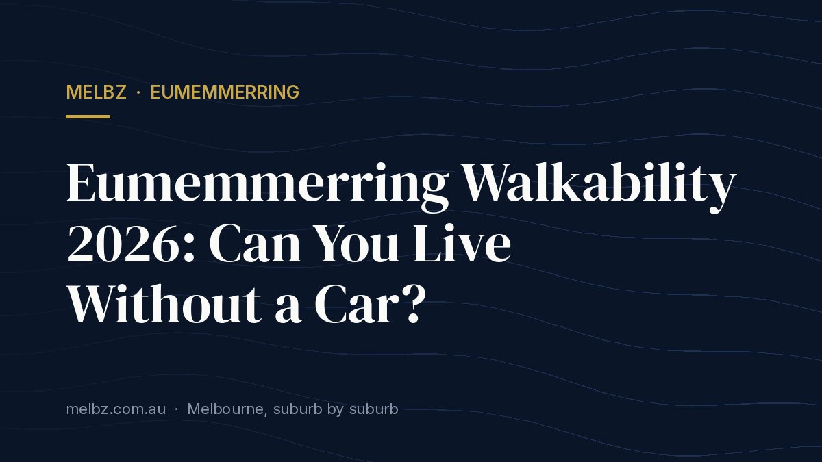 Title card: Eumemmerring Walkability 2026: Can You Live Without a Car?