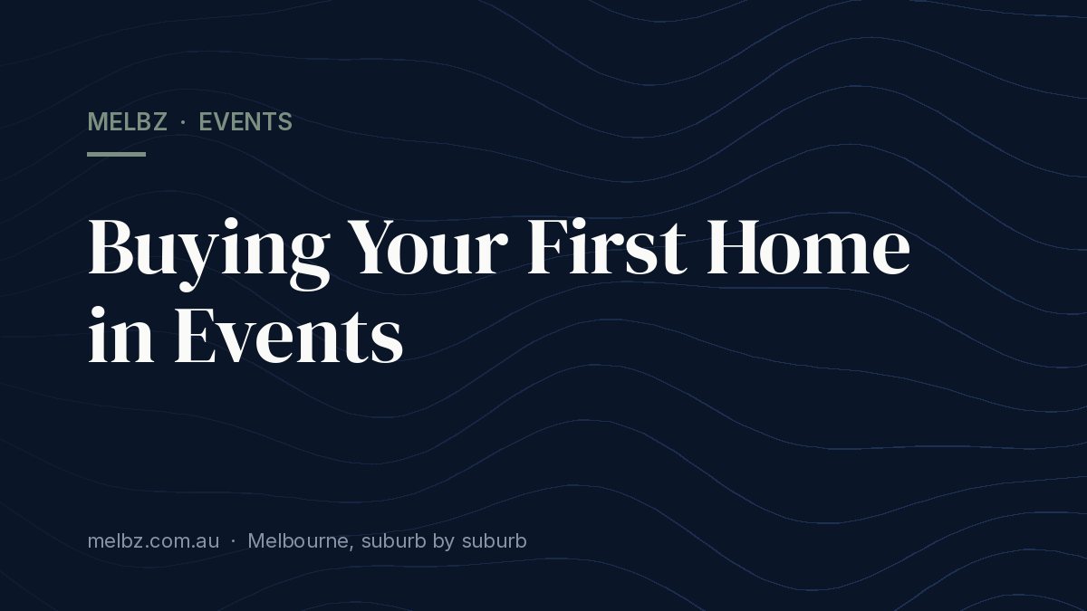 Title card: Buying Your First Home in Events