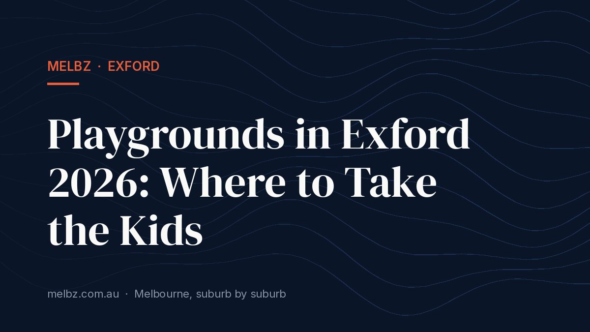 Title card: Playgrounds in Exford 2026: Where to Take the Kids