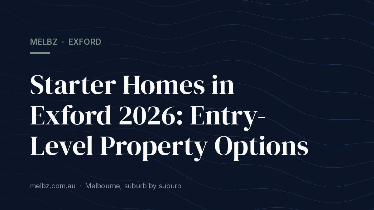 Title card: Starter Homes in Exford 2026: Entry-Level Property Options