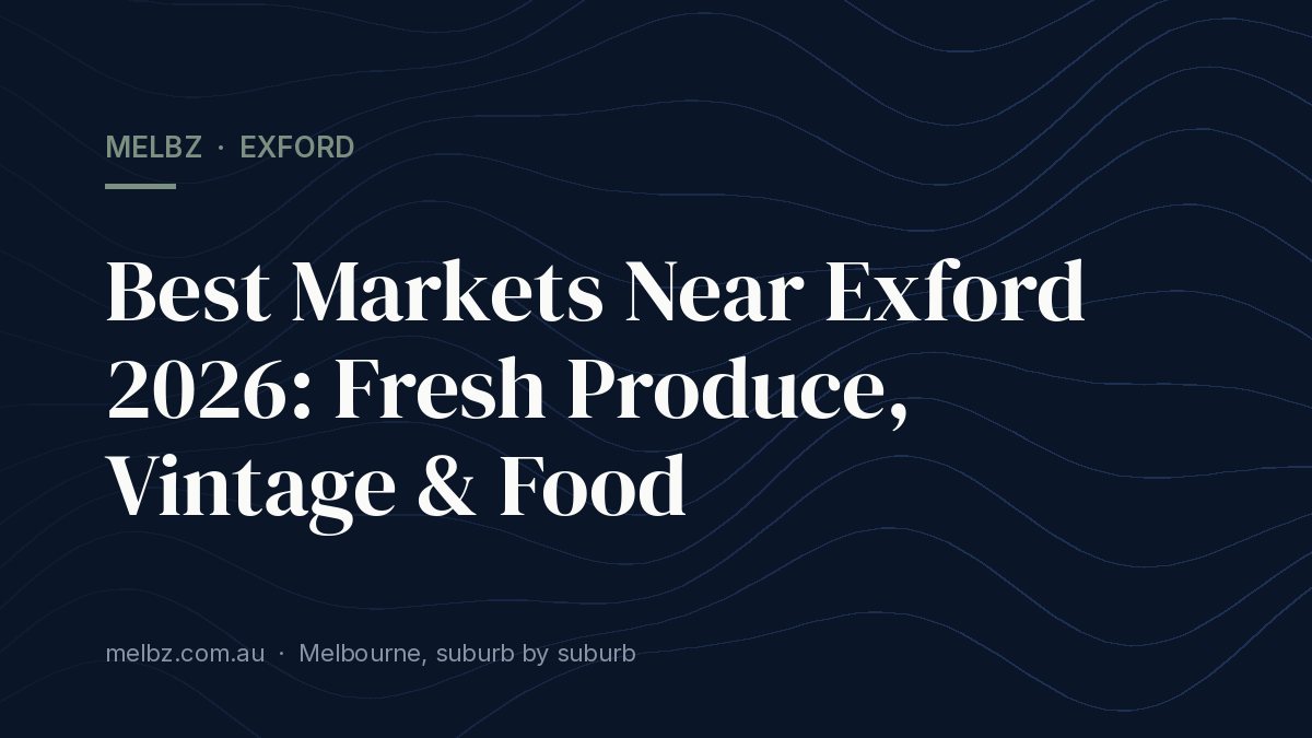 Title card: Best Markets Near Exford 2026: Fresh Produce, Vintage & Food