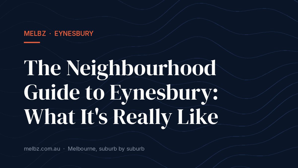 Title card: The Neighbourhood Guide to Eynesbury: What It's Really Like