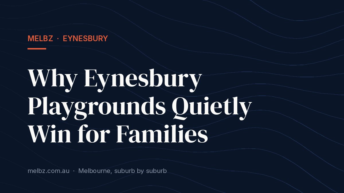 Title card: Why Eynesbury Playgrounds Quietly Win for Families