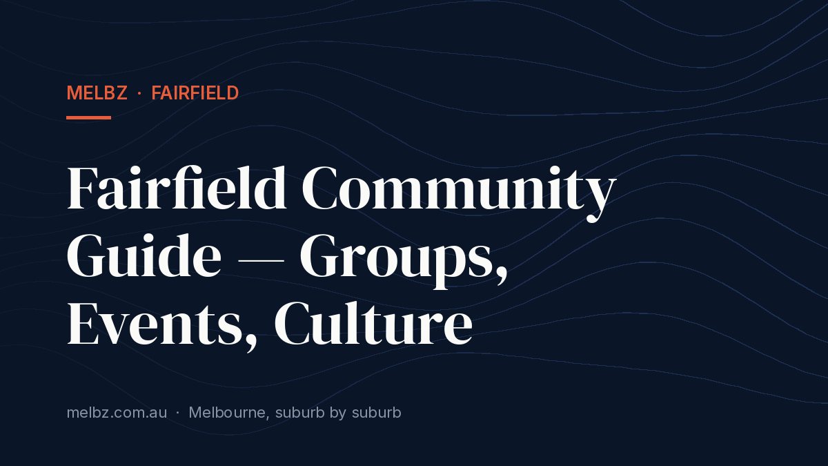 Title card: Fairfield Community Guide — Groups, Events, Culture