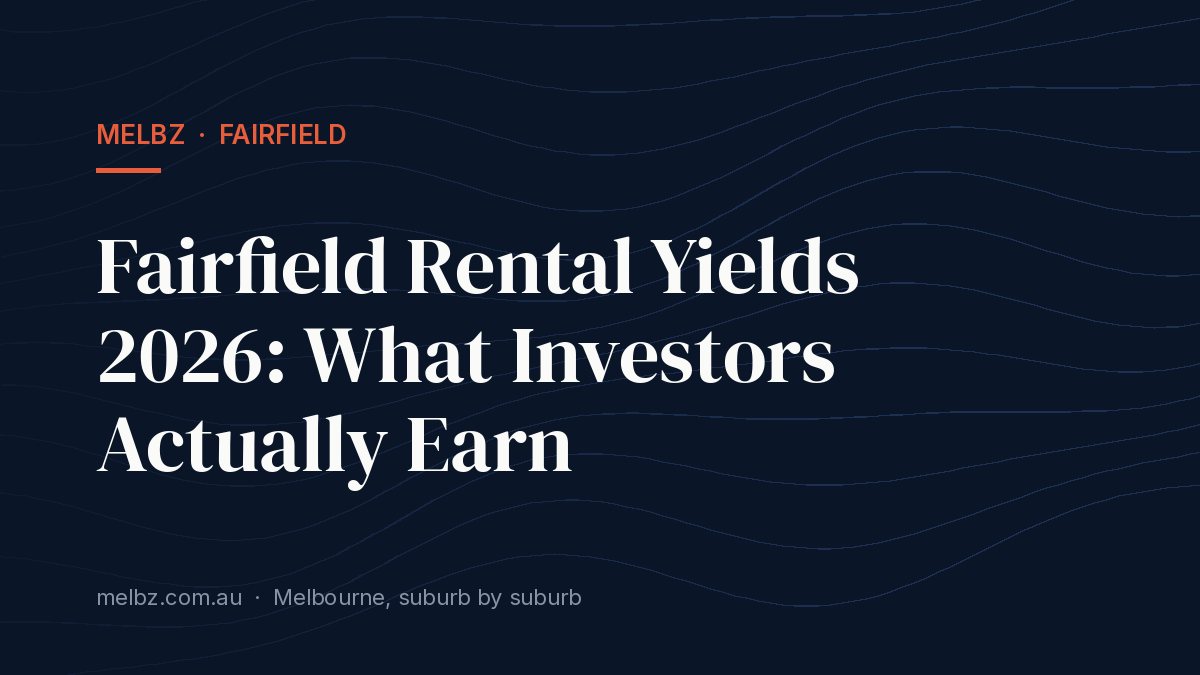 Title card: Fairfield Rental Yields 2026: What Investors Actually Earn