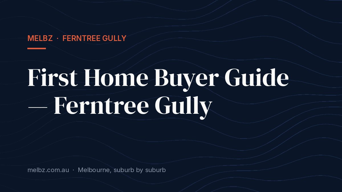 Title card: First Home Buyer Guide — Ferntree Gully