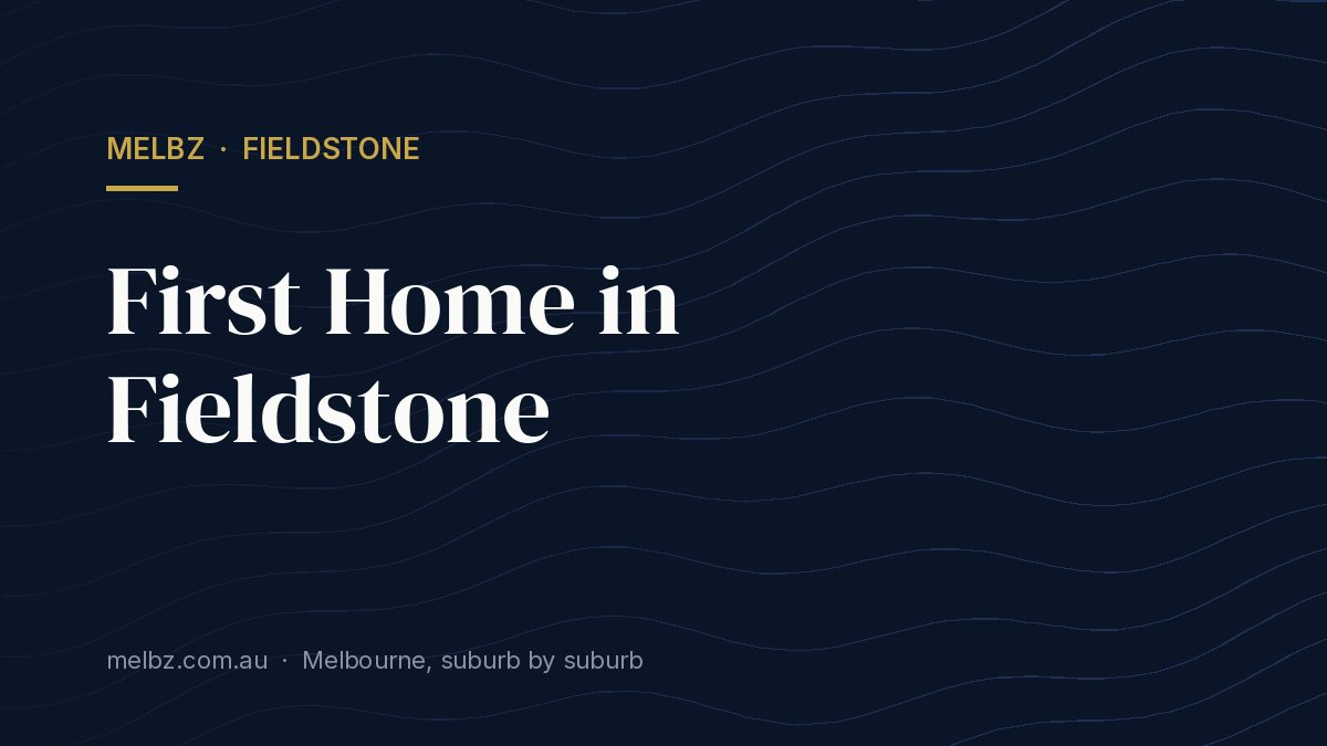 Title card: First Home in Fieldstone