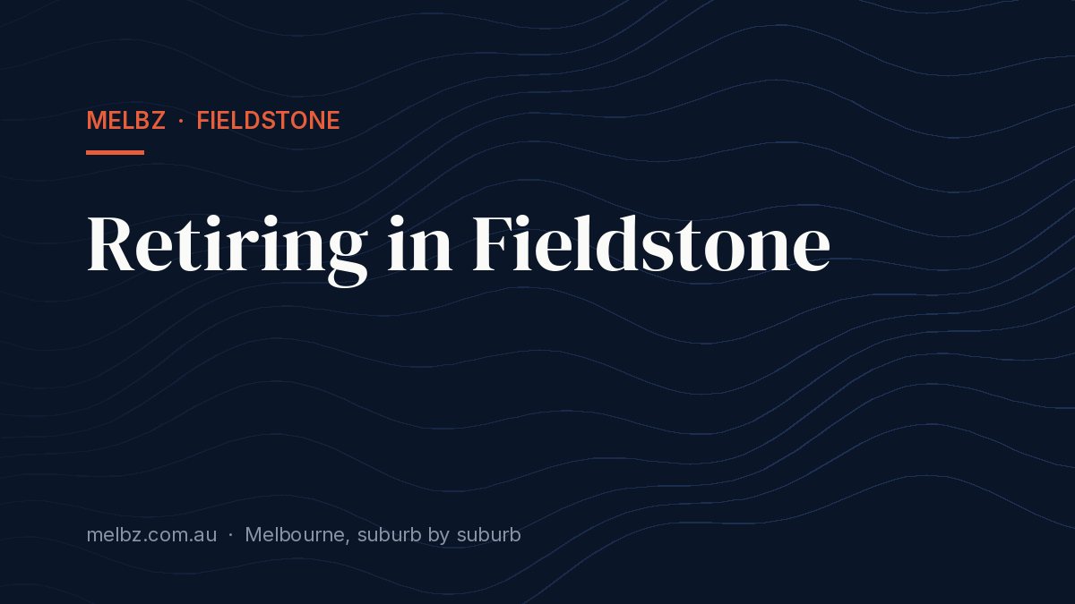 Title card: Retiring in Fieldstone