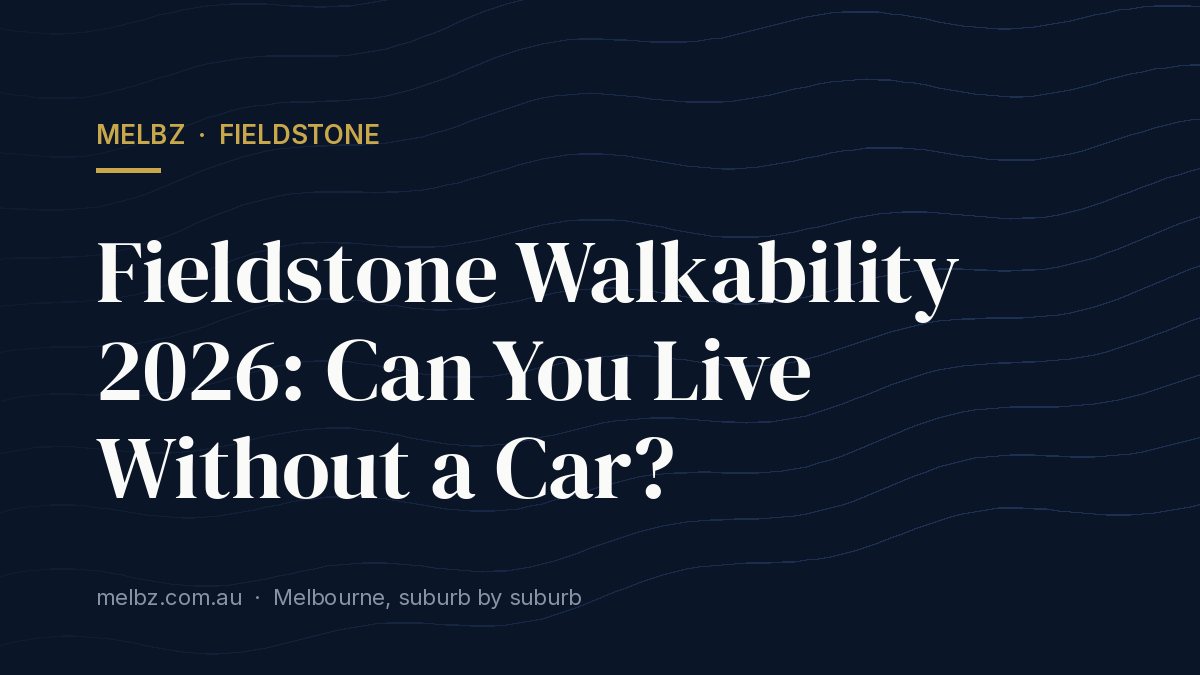 Title card: Fieldstone Walkability 2026: Can You Live Without a Car?