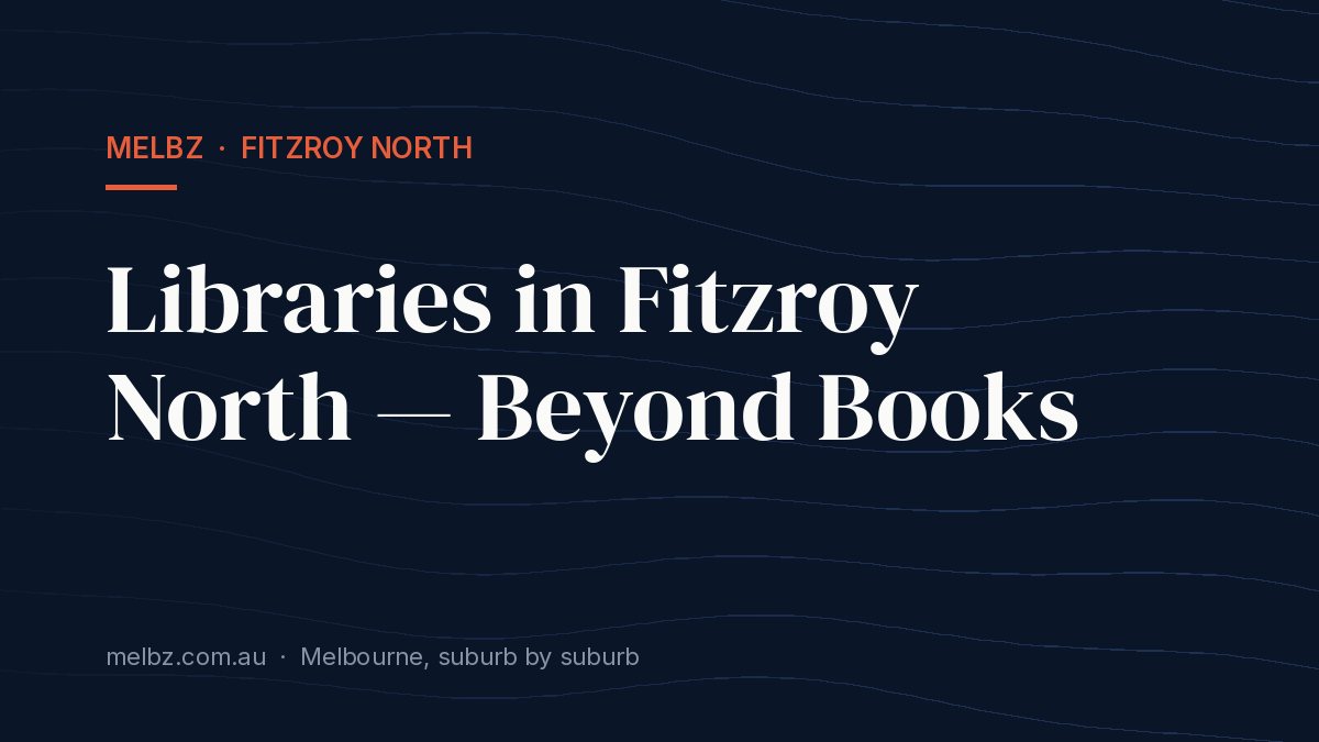 Title card: Libraries in Fitzroy North — Beyond Books