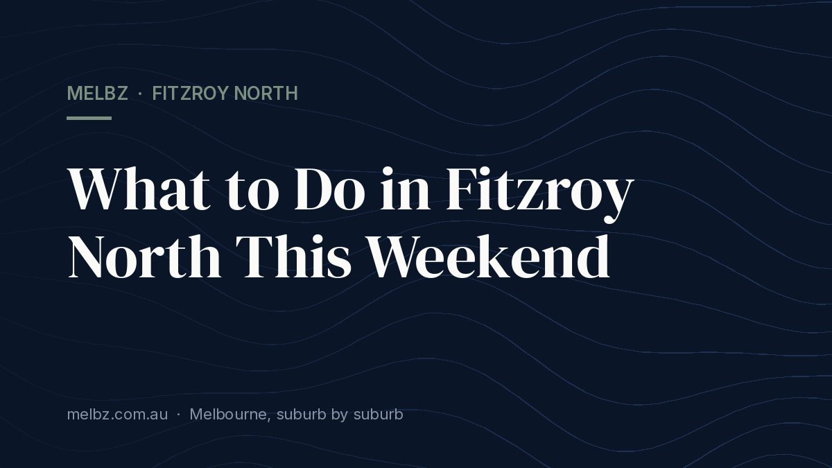 Title card: What to Do in Fitzroy North This Weekend