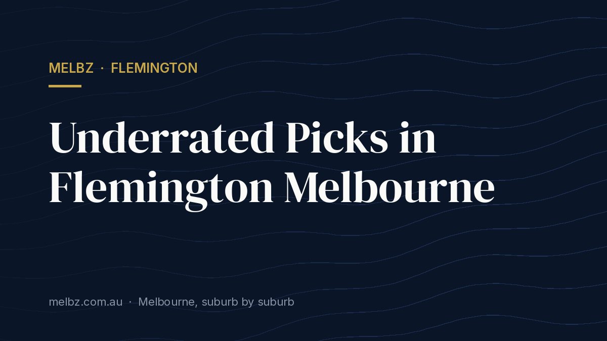 Title card: Underrated Picks in Flemington Melbourne