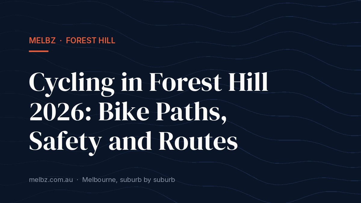Title card: Cycling in Forest Hill 2026: Bike Paths, Safety and Routes