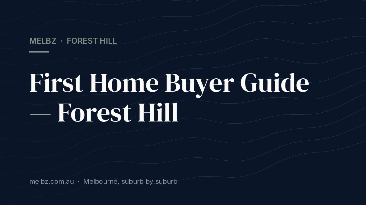 Title card: First Home Buyer Guide — Forest Hill