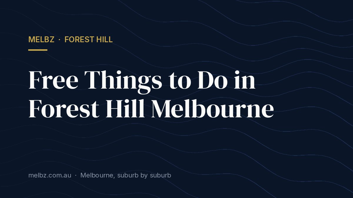 Title card: Free Things to Do in Forest Hill Melbourne