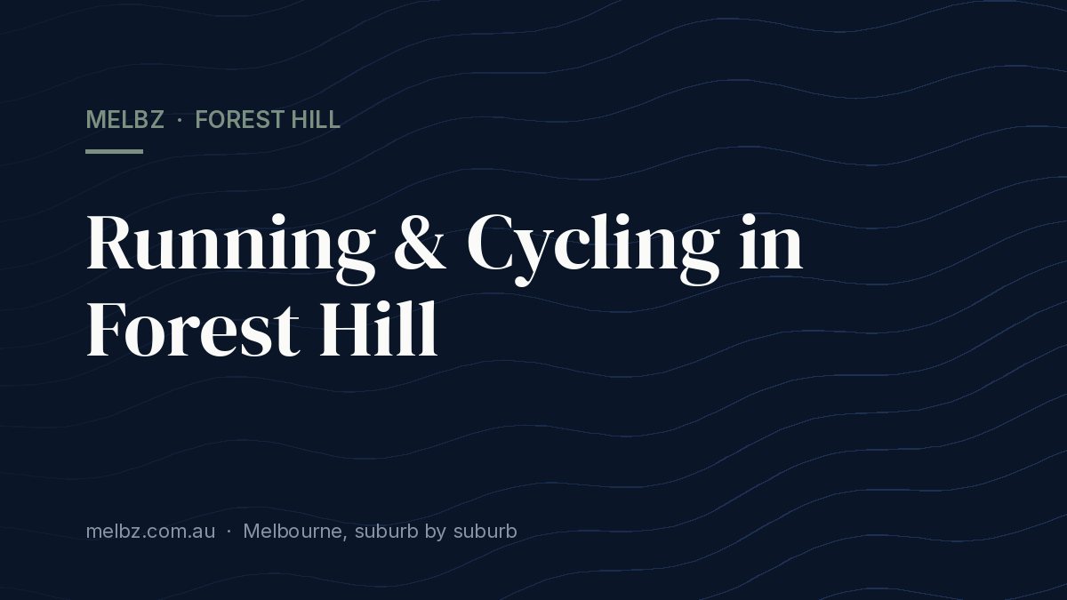 Title card: Running & Cycling in Forest Hill