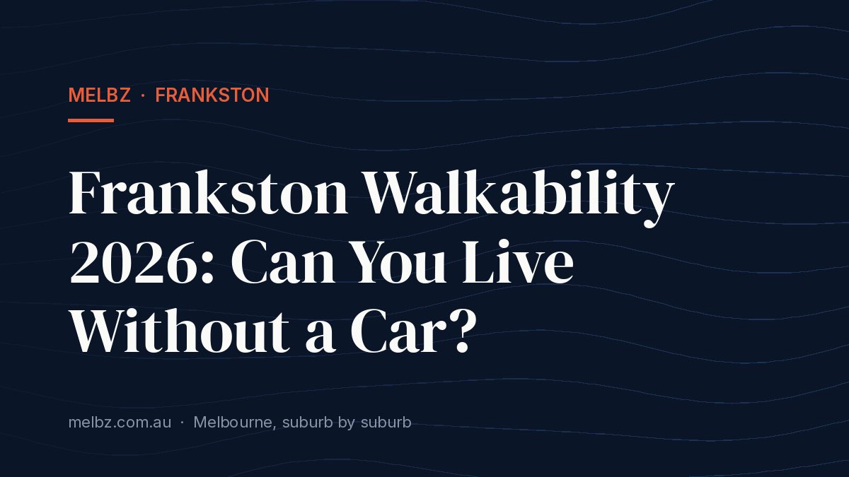 Title card: Frankston Walkability 2026: Can You Live Without a Car?