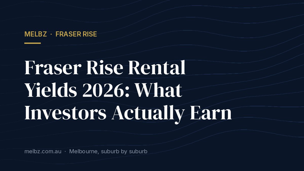 Title card: Fraser Rise Rental Yields 2026: What Investors Actually Earn