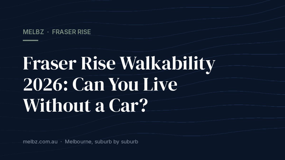 Title card: Fraser Rise Walkability 2026: Can You Live Without a Car?