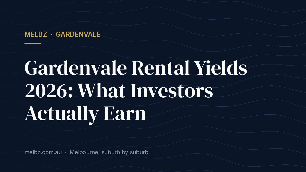 Title card: Gardenvale Rental Yields 2026: What Investors Actually Earn