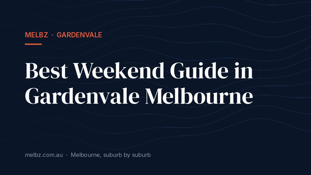 Title card: Best Weekend Guide in Gardenvale Melbourne