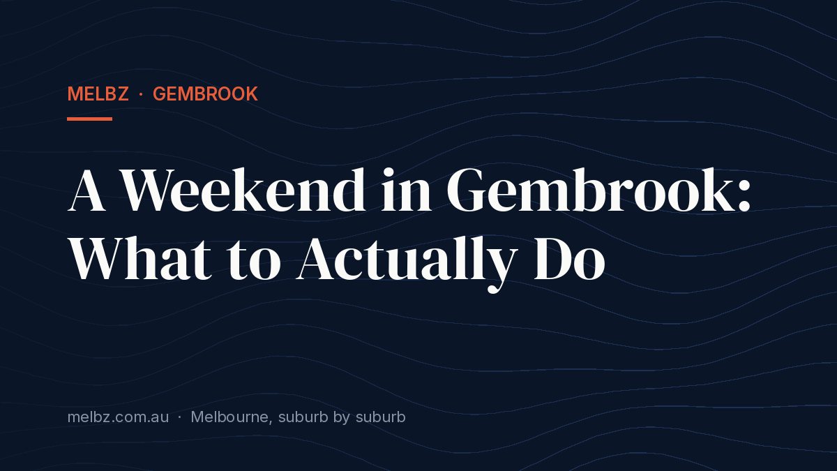 Title card: A Weekend in Gembrook: What to Actually Do