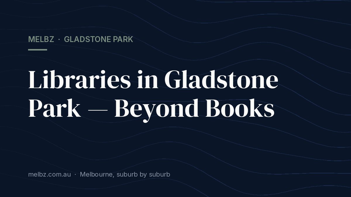 Title card: Libraries in Gladstone Park — Beyond Books