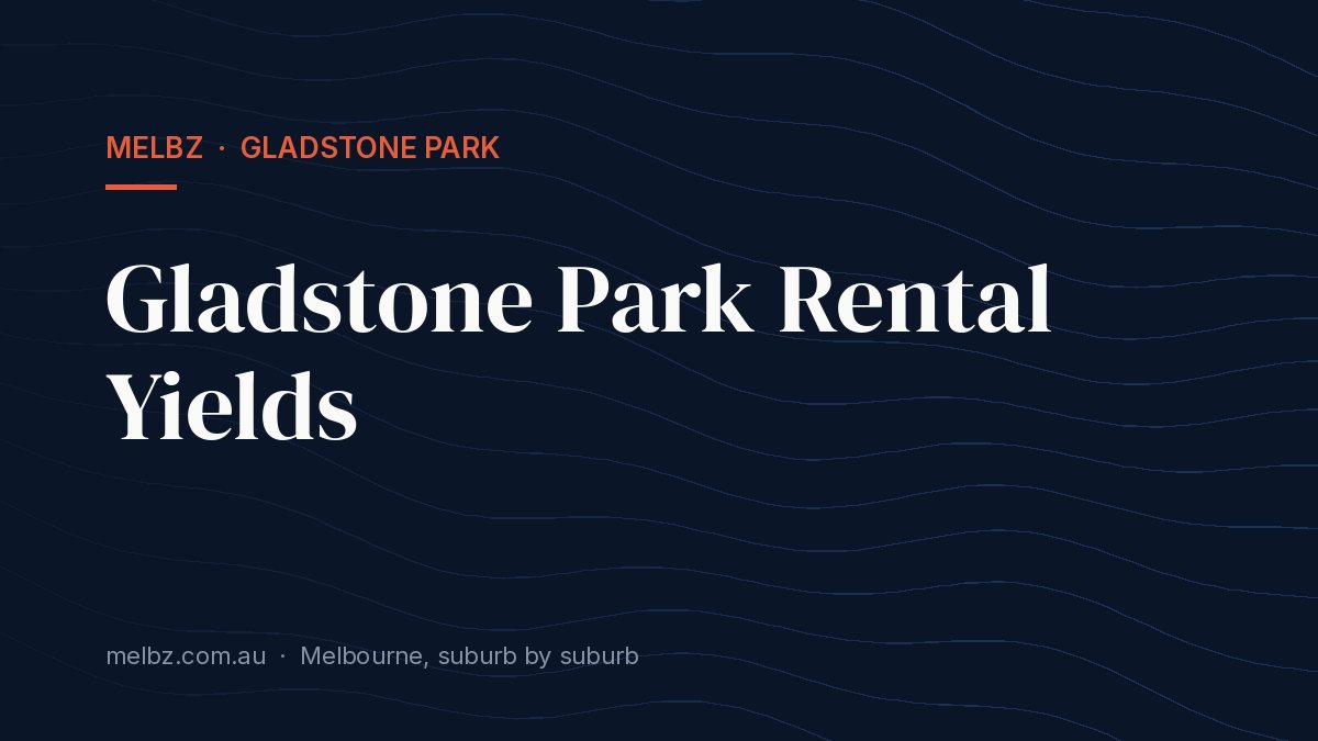 Title card: Gladstone Park Rental Yields