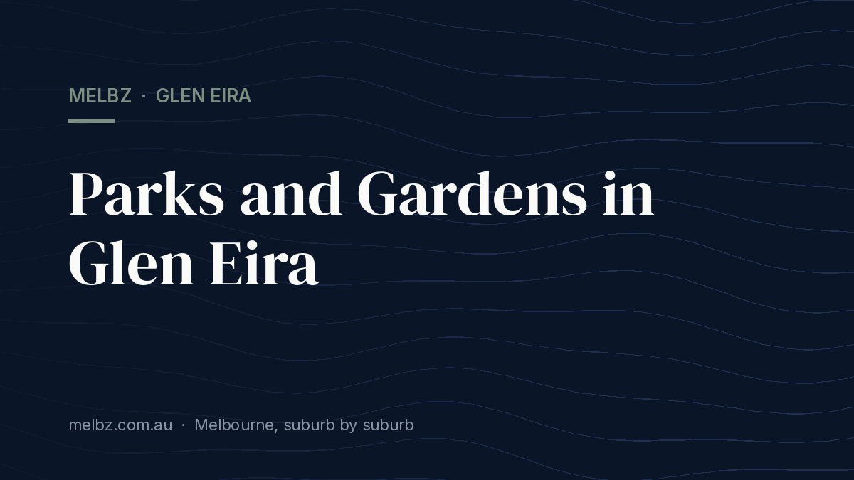 Title card: Parks and Gardens in Glen Eira