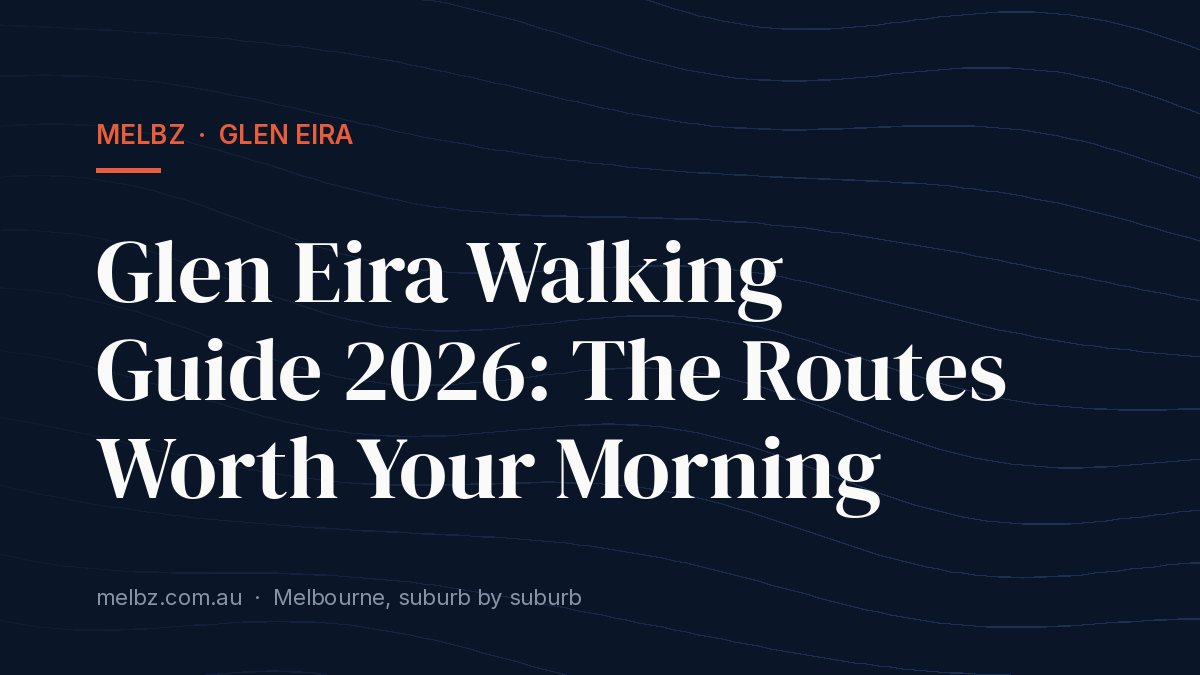 Title card: Glen Eira Walking Guide 2026: The Routes Worth Your Morning