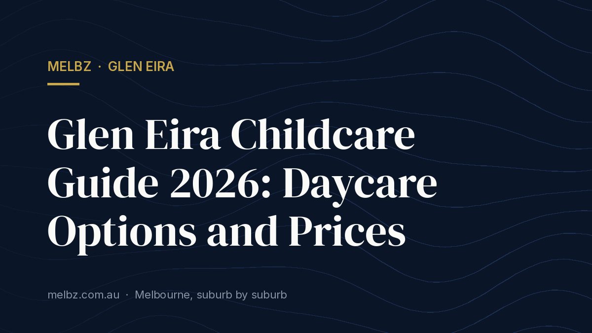 Title card: Glen Eira Childcare Guide 2026: Daycare Options and Prices