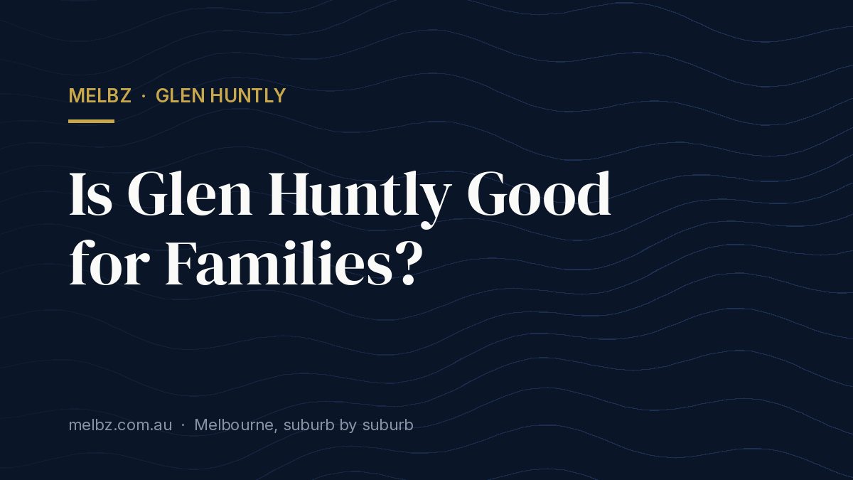 Title card: Is Glen Huntly Good for Families?