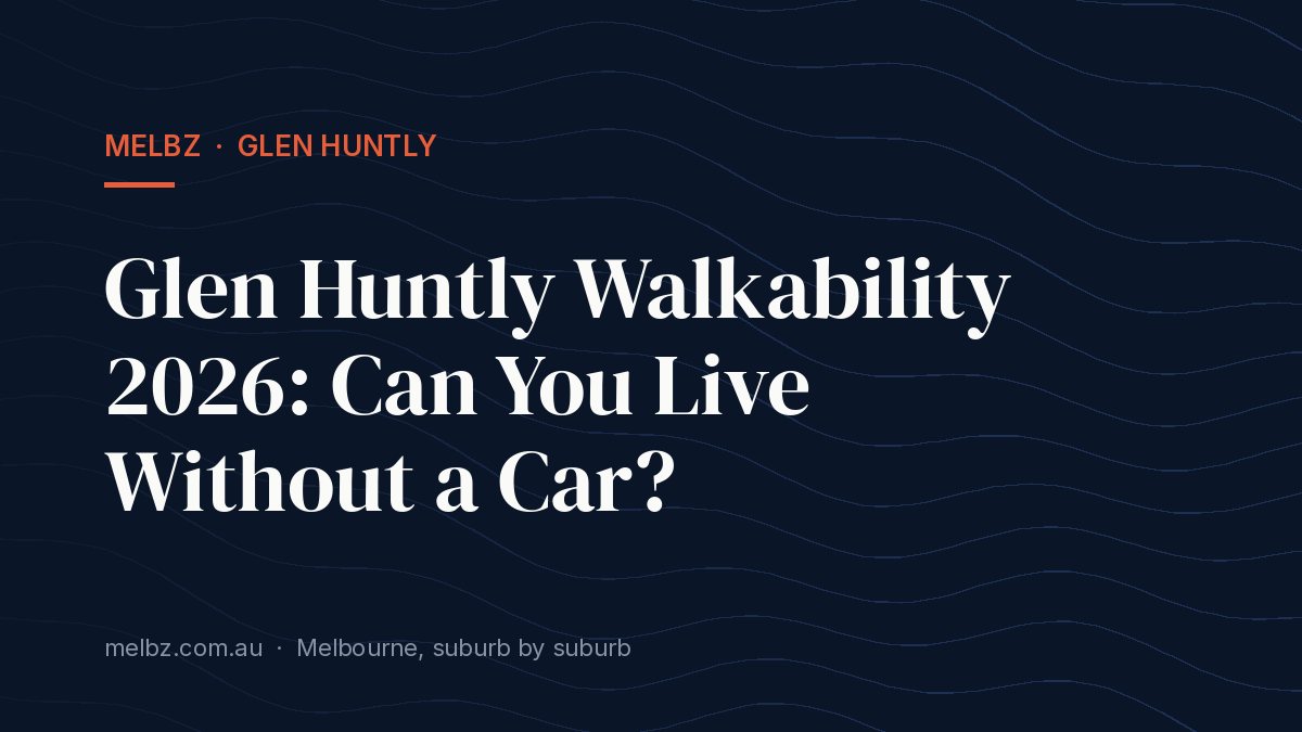 Title card: Glen Huntly Walkability 2026: Can You Live Without a Car?