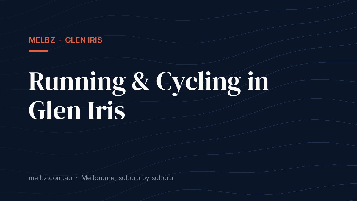 Title card: Running & Cycling in Glen Iris