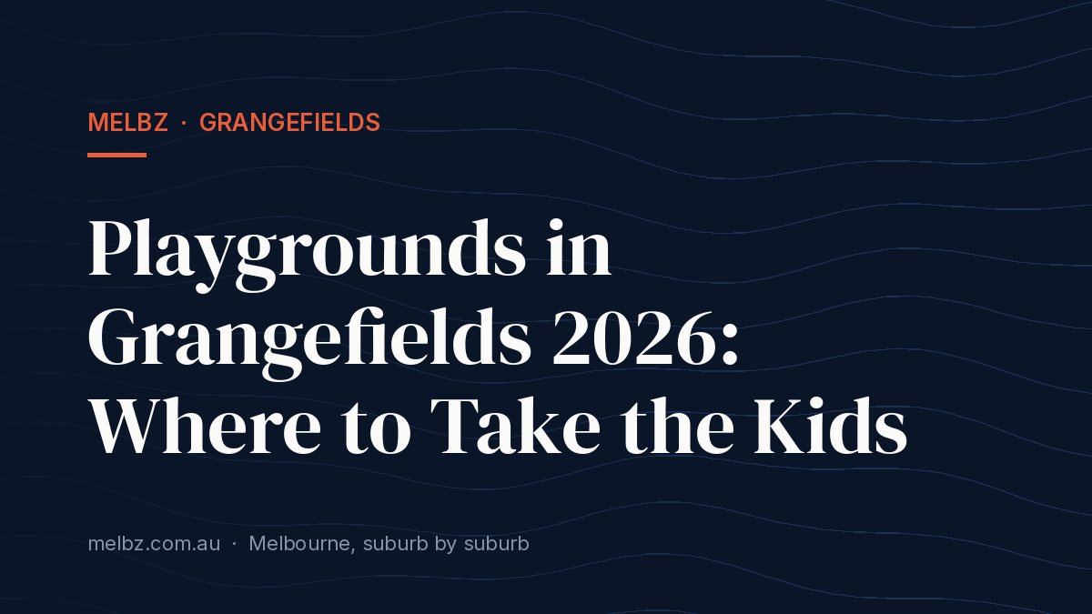 Title card: Playgrounds in Grangefields 2026: Where to Take the Kids