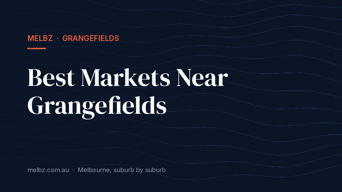 Title card: Best Markets Near Grangefields