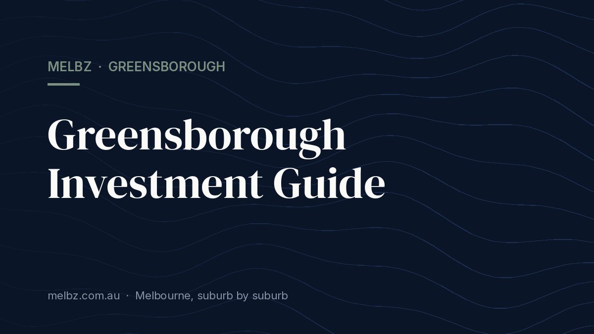 Title card: Greensborough Investment Guide