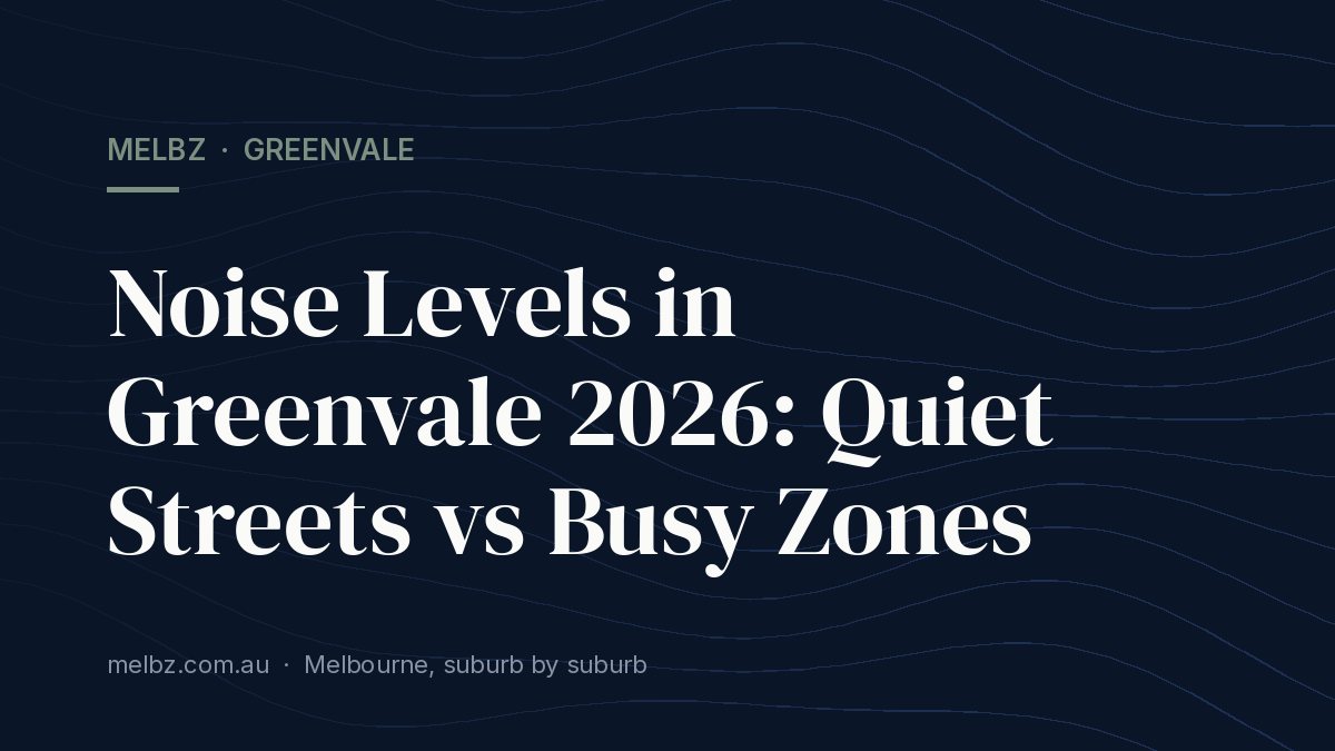Title card: Noise Levels in Greenvale 2026: Quiet Streets vs Busy Zones