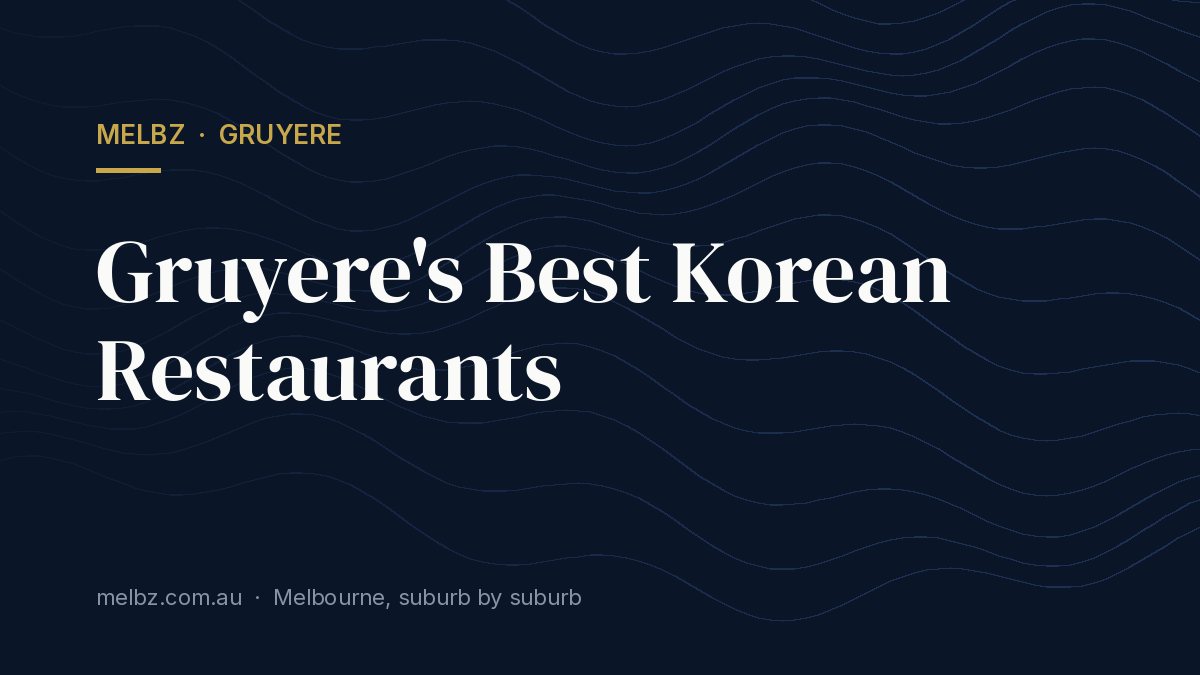 Title card: Gruyere's Best Korean Restaurants